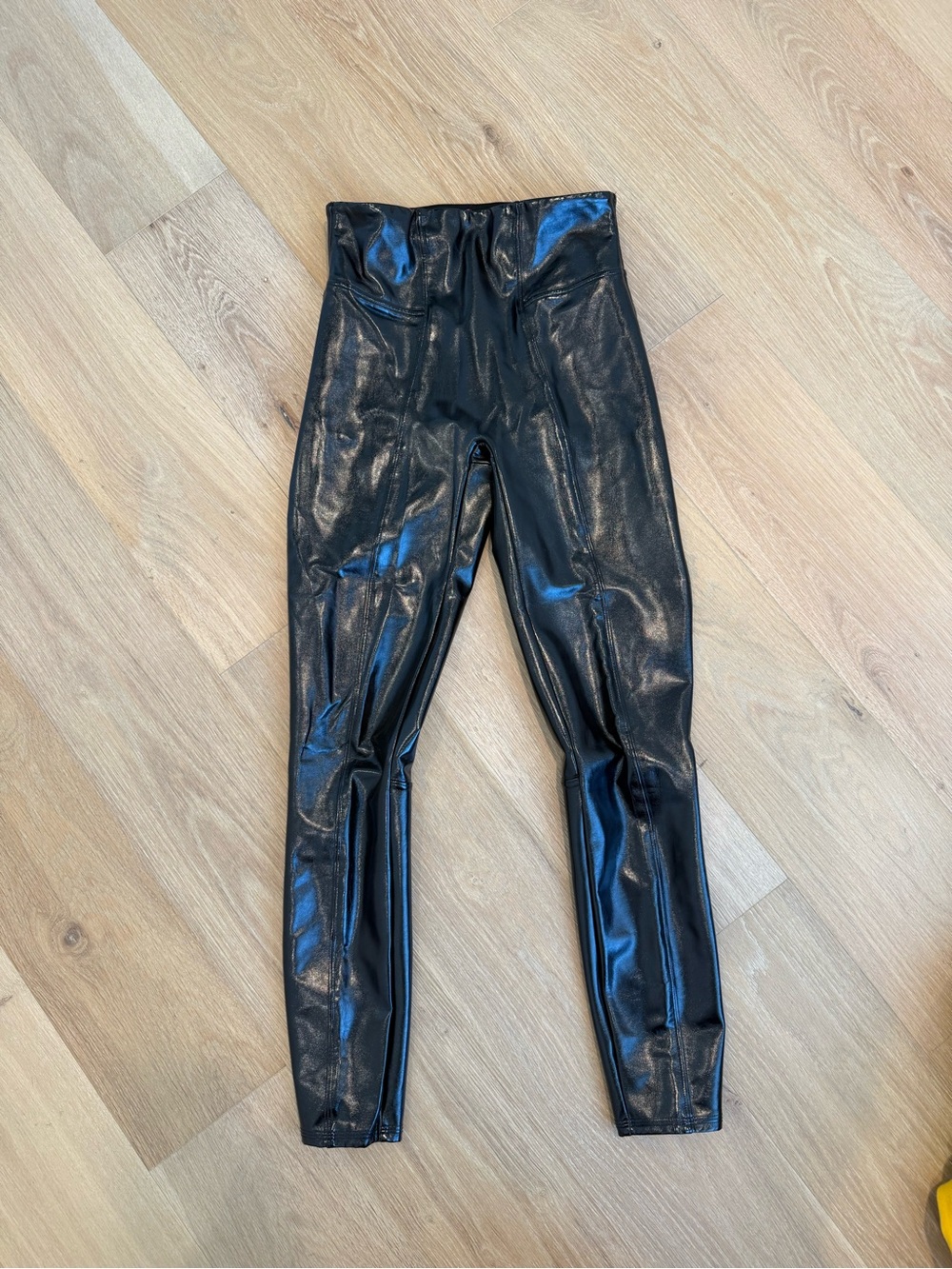 SPANX Black Faux Leather Leggings